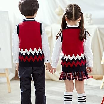 Amazon.co.jp: [HIFEOS] 制服 女の子 男の子 スクール べスト シャツ